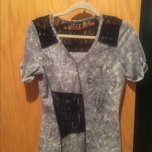 Daytrip Short Sleeved Shirt With Lace